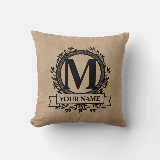 Floral Monogram Kussen (Voorkant)