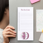 Floral Monogram Lavendel en Lila te doen lijst Magnetisch Notitieblok<br><div class="desc">Personaliseer dit magnetische notitieblok met je monogram als bloemenletter. Dit vrouwelijke bloemontwerp heeft een boeket van lavendel en lila waterverven om uw initiaal te versieren. Het notitieblok is ontworpen als een to-do-lijst en beschikt over regels en selectievakjes en werkt ook goed als een boodschappenlijstje. Blader door mijn winkel voor meer...</div>