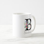  Floral Monogram – Letter B Koffiemok (Voorkant rechts)