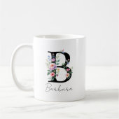  Floral Monogram – Letter B Koffiemok (Links)