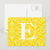 Floral Monogram - letter E Briefkaart (Voorkant / Achterkant)