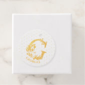 Floral monogram letter G voor Fiona Bedankjes Labels (Met doos)