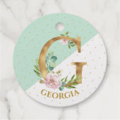 Floral monogram letter G voor Fiona Bedankjes Labels (Achterkant)