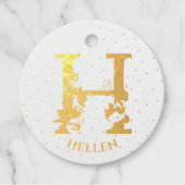 Floral monogram letter H voor Hellen Bedankjes Labels (Voorkant)
