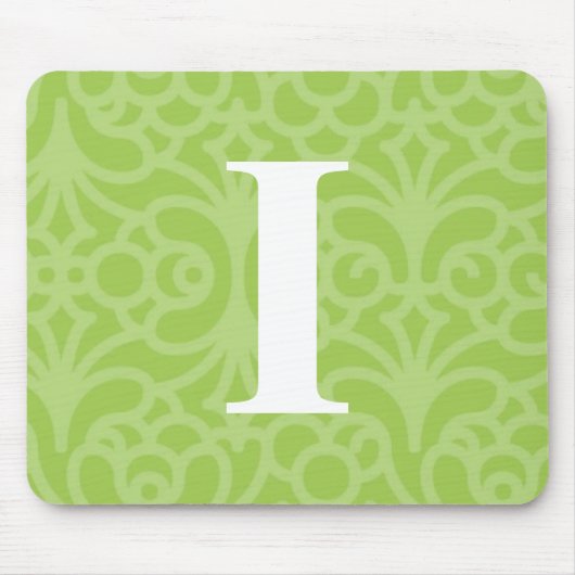  Floral Monogram - letter I Muismat (Voorkant)