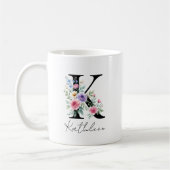 Floral Monogram – Letter K Koffiemok (Links)
