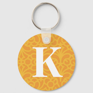 Floral Monogram - Letter K Sleutelhanger