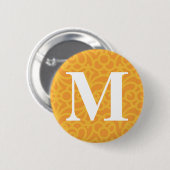 Floral Monogram - letter M Ronde Button 5,7 Cm (Voorkant /achterkant)
