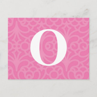  Floral Monogram - letter O Briefkaart