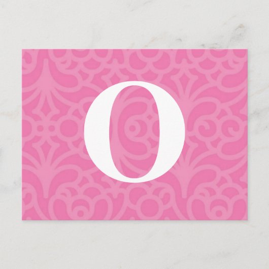  Floral Monogram - letter O Briefkaart (Voorkant)