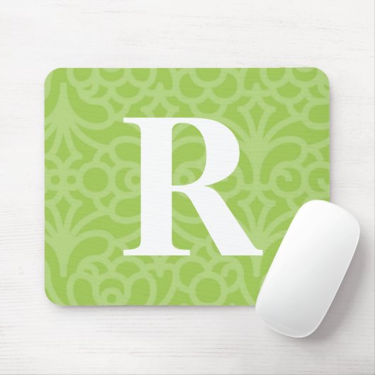 Floral Monogram - letter R Muismat (Met muis)