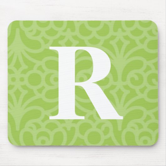 Floral Monogram - letter R Muismat (Voorkant)