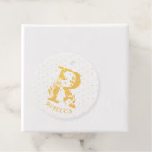 Floral monogram letter R voor Rebecca Bedankjes Labels (Met doos)