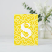  Floral Monogram - letter S Briefkaart (Staand voorkant)