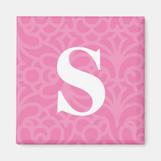  Floral Monogram - letter S Magneet