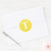  Floral Monogram - letter T Ronde Sticker (Envelop)
