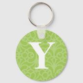 Floral Monogram - Letter Y Sleutelhanger (Voorkant)