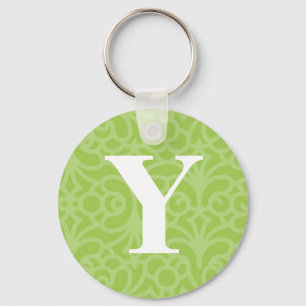Floral Monogram - Letter Y Sleutelhanger