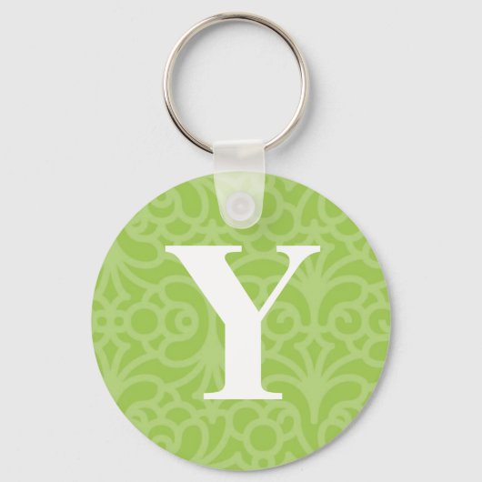 Floral Monogram - Letter Y Sleutelhanger (Voorkant)