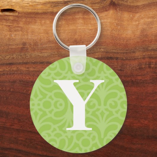  Floral Monogram - Letter Y Sleutelhanger (Voorkant)