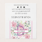Floral Monogram Loyalty Visitekaartje (Buitenkant ongevouwen)