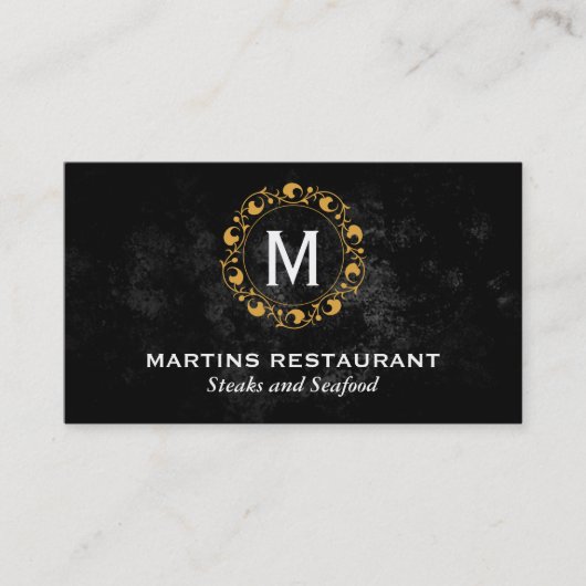 Floral Monogram | Lux Visitekaartje (Voorkant)