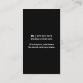 Floral monogram moderne stripes voor gebeurtenispl visitekaartje (Achterkant)