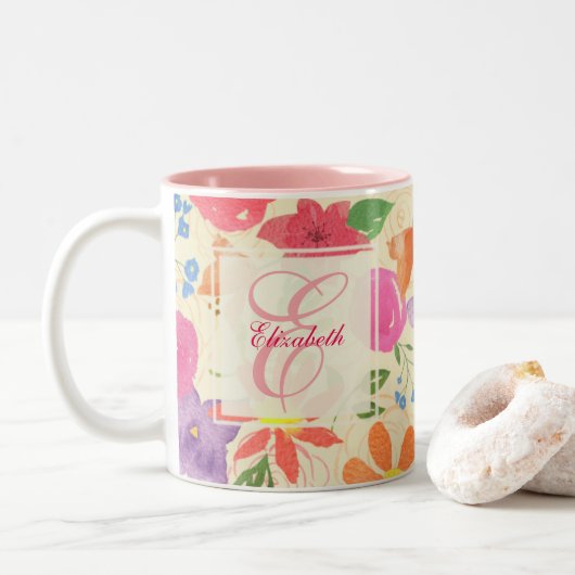 Floral Monogram Mok (Met donut)