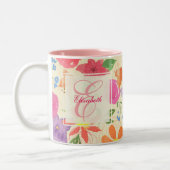 Floral Monogram Mok (Links)