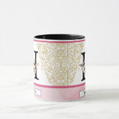 Floral Monogram Mug – Letter H Personalized Gift Mok (Midden)