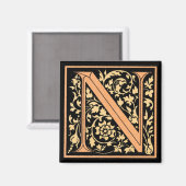 Floral Monogram "N" - Magnet (Voorkant / Achterkant)