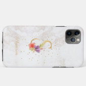 Floral Monogram Naam Initiaal S Letter Personalise Case-Mate iPhone Case (Achterkant (horizontaal))