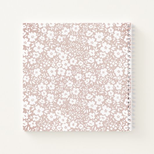 Floral Monogram Notebook Journal Notitieboek (Achterkant)
