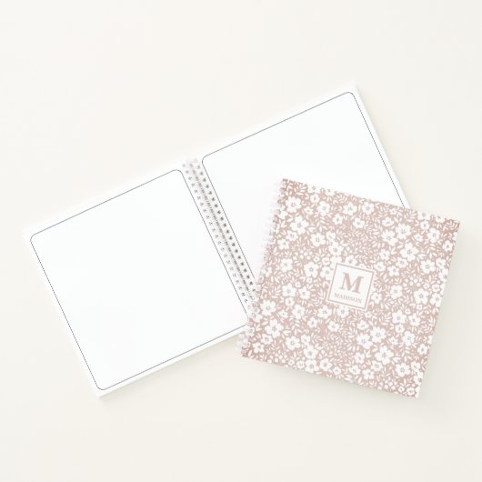 Floral Monogram Notebook Journal Notitieboek (Binnen)