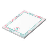 Floral Monogram Notitieblok (Linkerzijde)