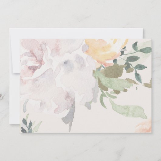 Floral Monogram Notitiekaartje (Achterkant)