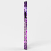 *~* Floral Monogram Paars Ombre Glitter Case-Mate iPhone Case (Achterkant/rechts)