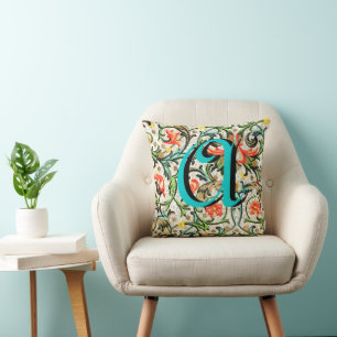 Floral Monogram Pillow Kussen