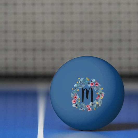 Floral Monogram Pingpongbal (Net)