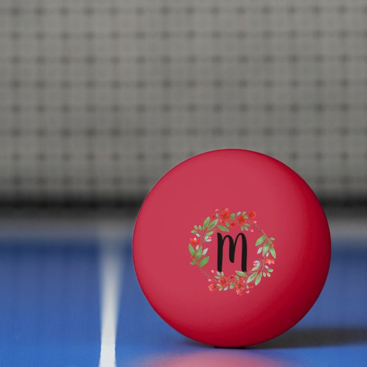 Floral Monogram Pingpongbal (Net)