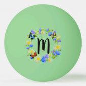 Floral Monogram Pingpongbal (Achterkant)