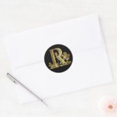 Floral Monogram R Ronde Sticker (Envelop)