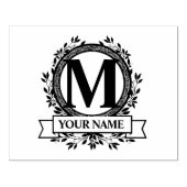 Floral Monogram Rubberstempel (Afrduk)