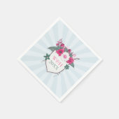 Floral monogram servet (Hoek)