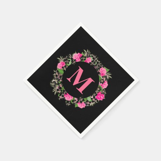 Floral Monogram Servet (Hoek)