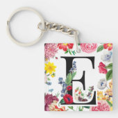 Floral Monogram Sleutelhanger (voorkant)