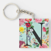 Floral Monogram Sleutelhanger (voorkant)