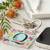 Floral Monogram Sleutelhanger (Voorkant Rechts)