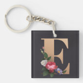 Floral Monogram Sleutelhanger (voorkant)