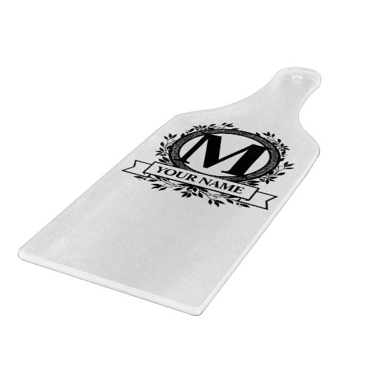 Floral Monogram Snijplank (Hoek)